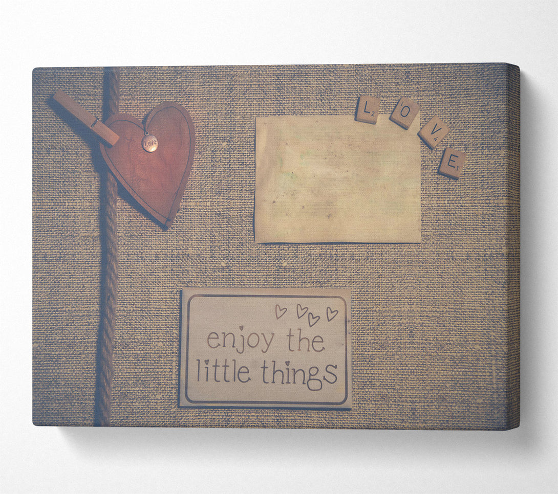  A Canvas Print of Brown Love Notes Canvas Print