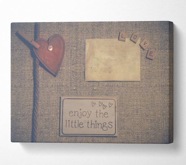  A Canvas Print of Brown Love Notes Canvas Print