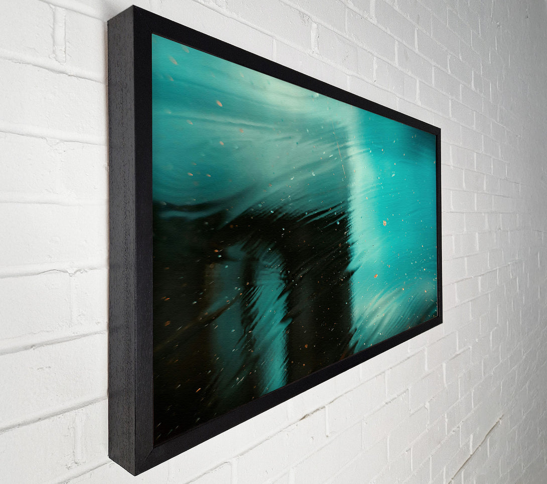  A Canvas Print of Aqua Swirls And Specks Canvas Wall Art
