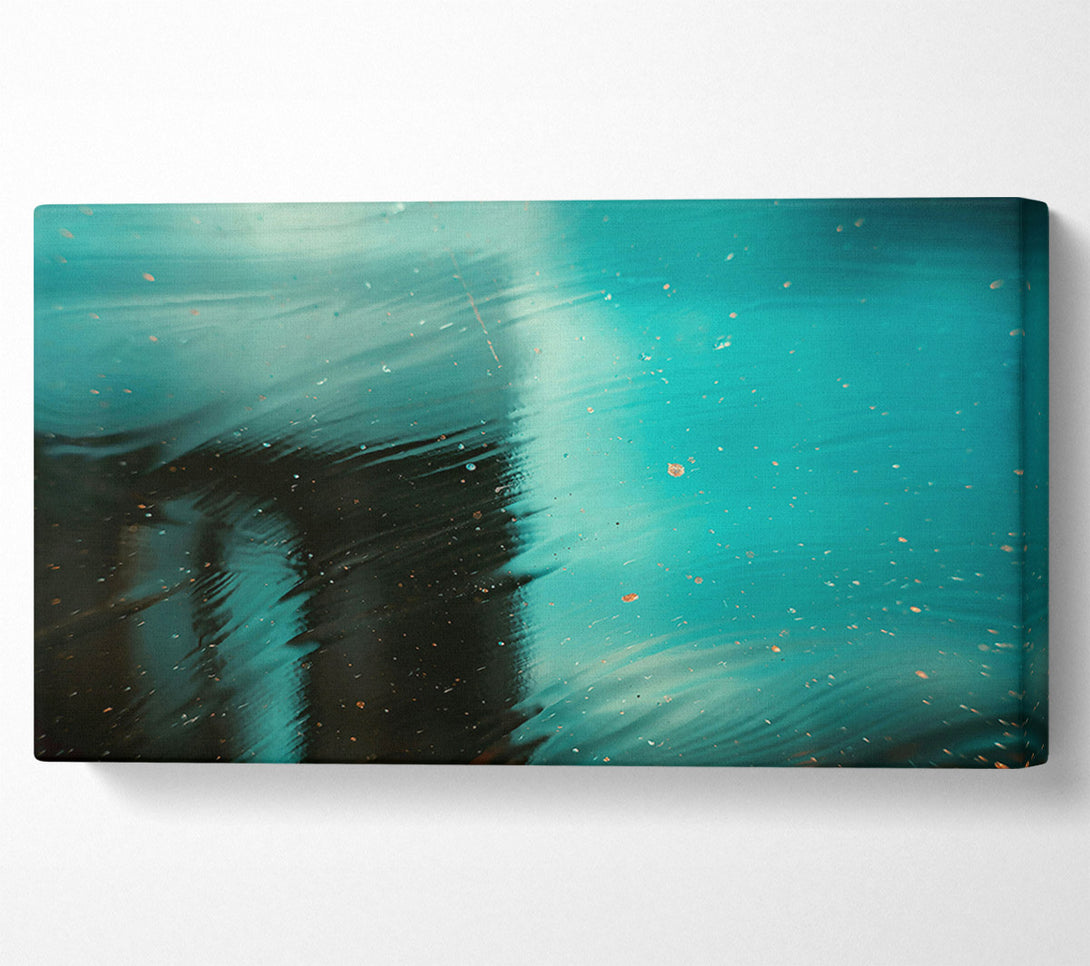  A Canvas Print of Aqua Swirls And Specks Canvas Wall Art