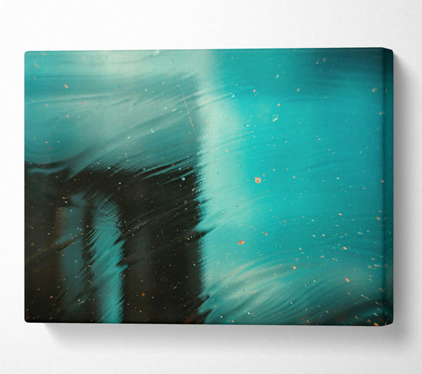  A Canvas Print of Aqua Swirls And Specks Canvas Wall Art