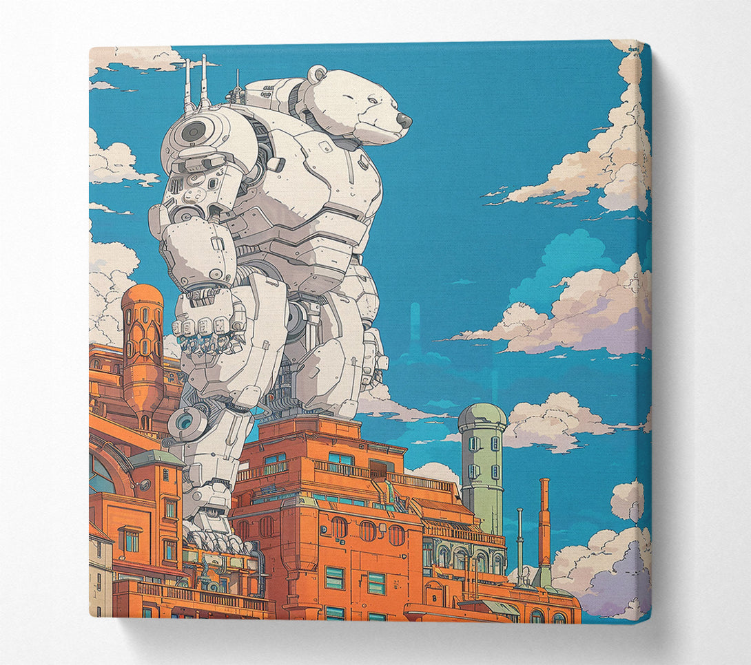  A Canvas Print of White Bear Metropolis Canvas Wall Art