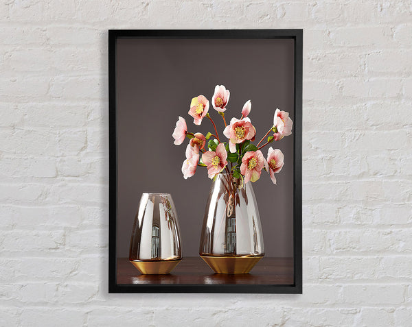 Gold Bottom Vases Framed Print