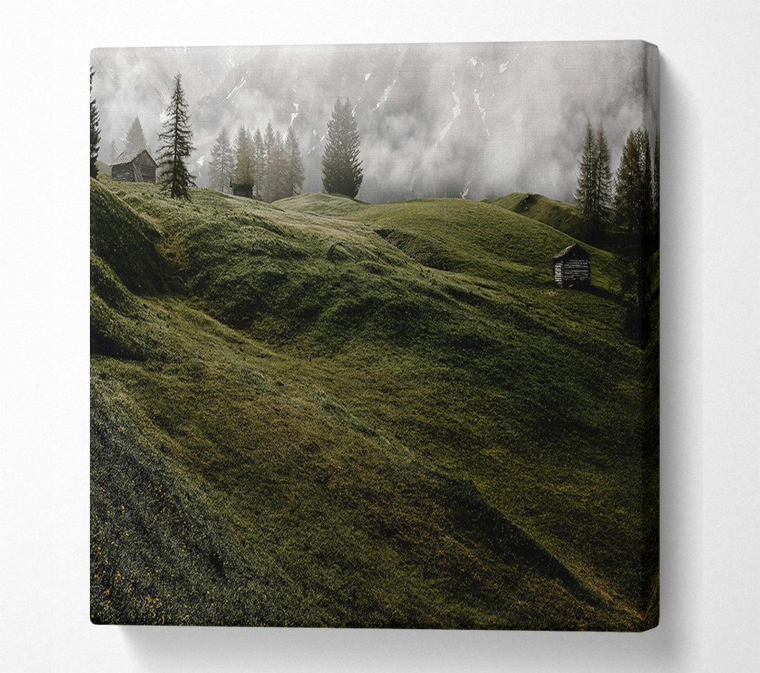  A Canvas Print of Emerald Rolling Hills Canvas Wall Art