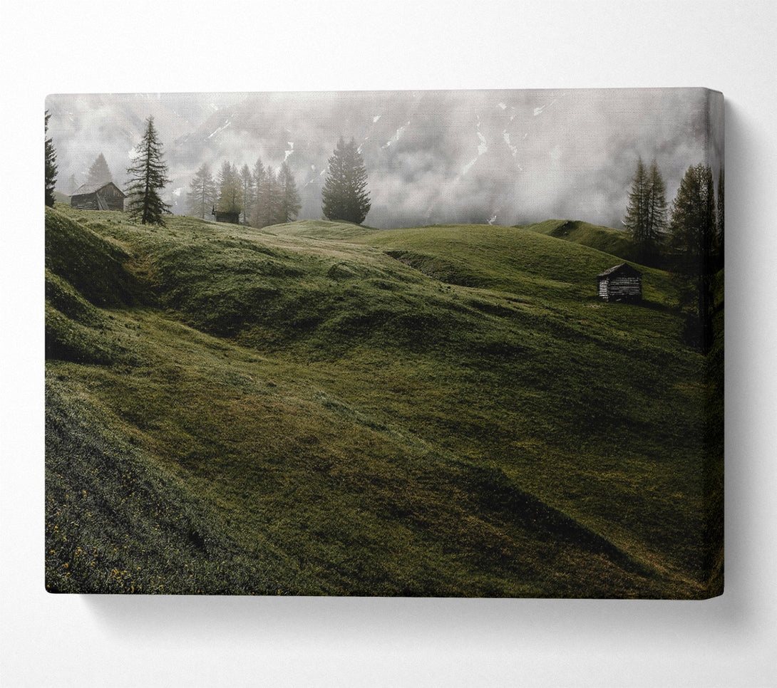  A Canvas Print of Emerald Rolling Hills Canvas Wall Art