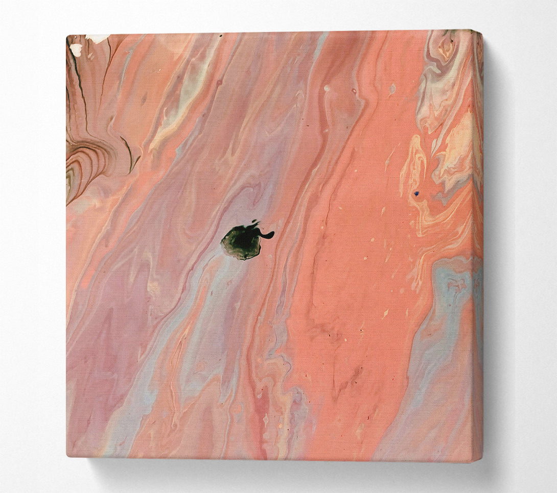  A Canvas Print of Peach Swirl Abstract Canvas Wall Art