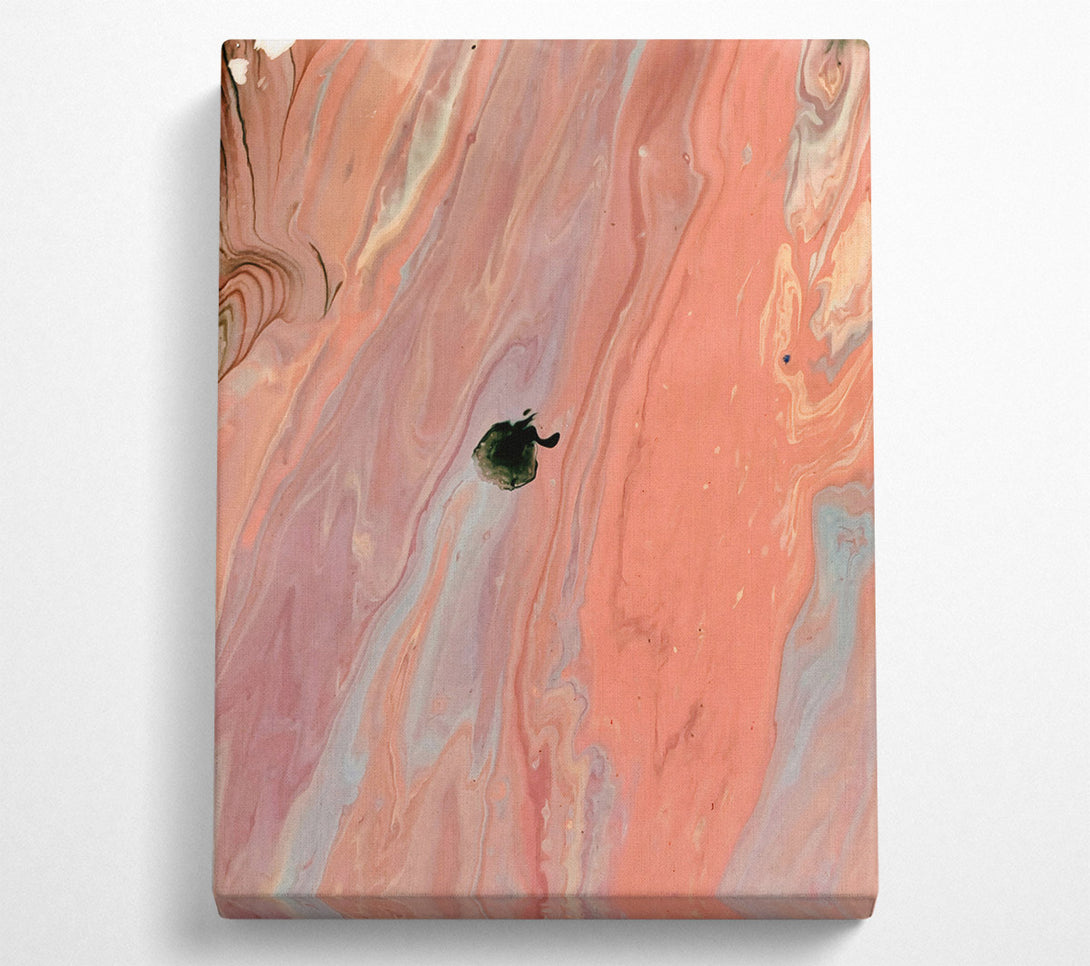  A Canvas Print of Peach Swirl Abstract Canvas Wall Art