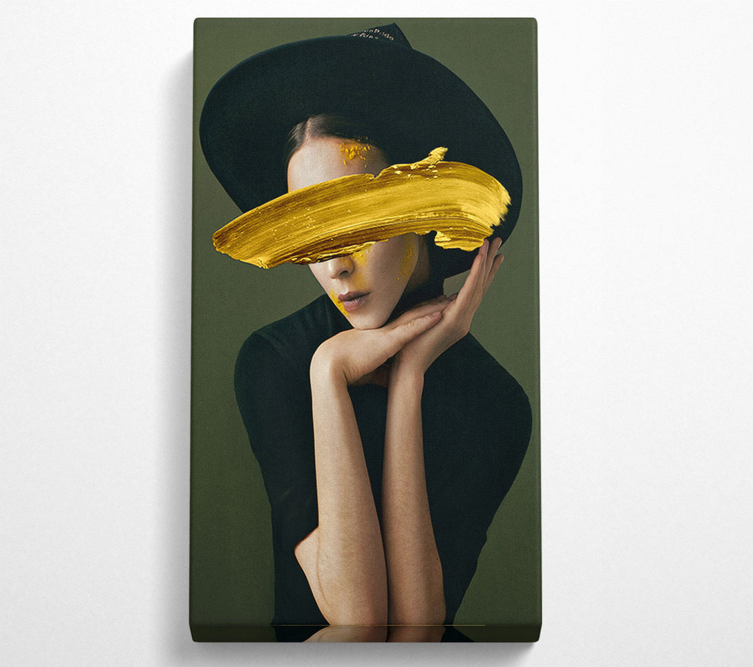  A Canvas Print of Gold Brush Woman Canvas Art