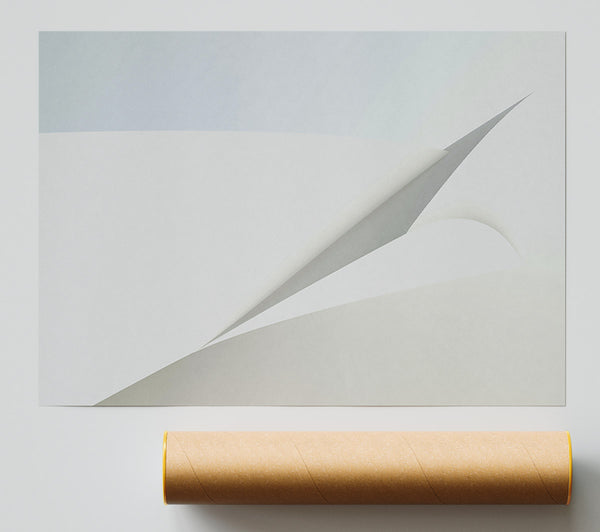 Silver Paper Folds Print