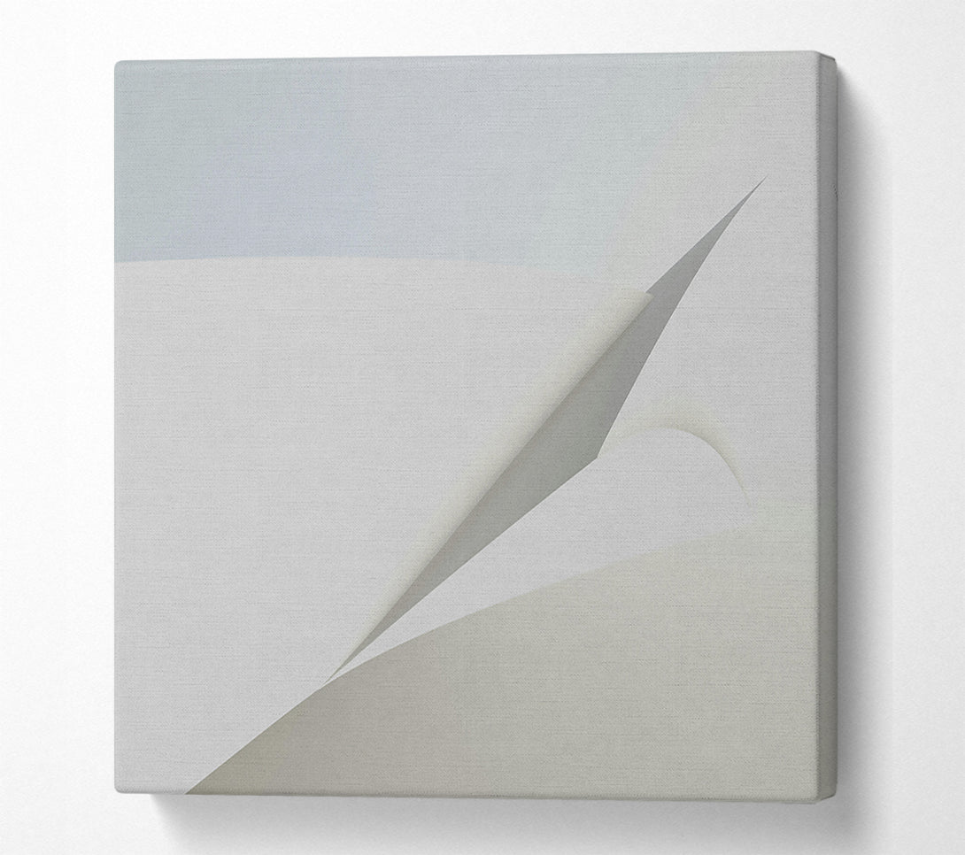  A Canvas Print of Silver Paper Folds Canvas Wall Art
