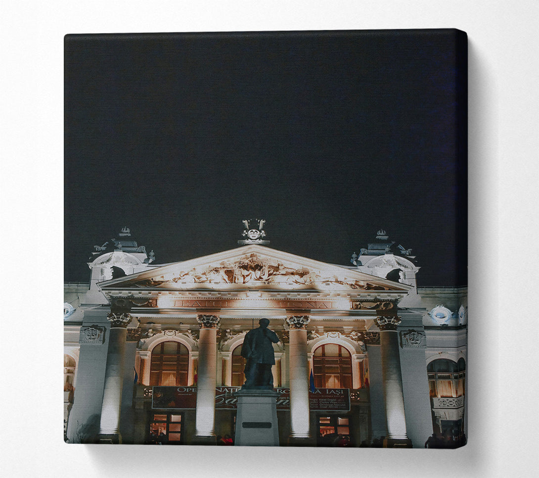  A Canvas Print of Golden City Nights Canvas Art