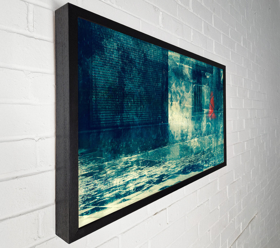  A Canvas Print of Teal City Rain Canvas Print