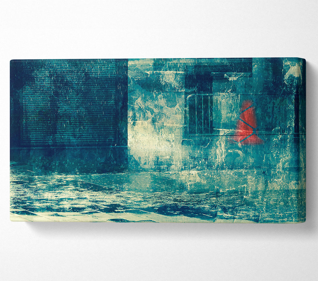  A Canvas Print of Teal City Rain Canvas Print