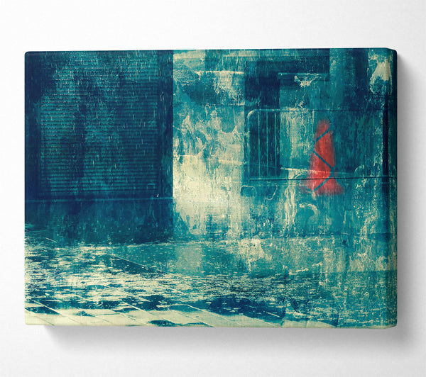  A Canvas Print of Teal City Rain Canvas Print