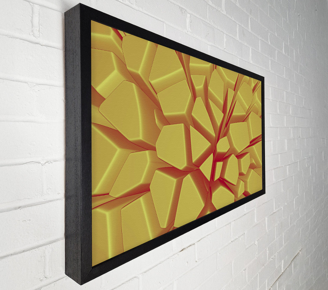  A Canvas Print of Golden Geometric Bloom Canvas Art