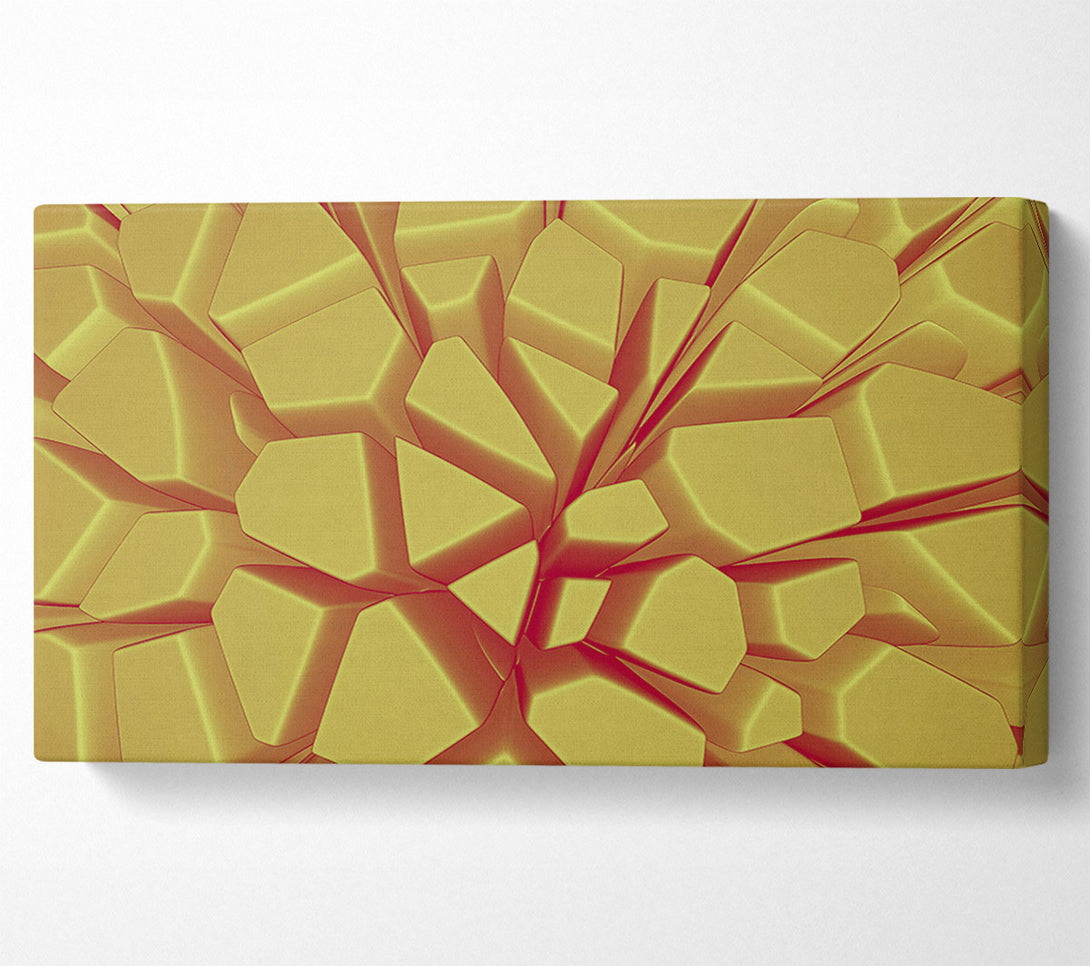  A Canvas Print of Golden Geometric Bloom Canvas Art
