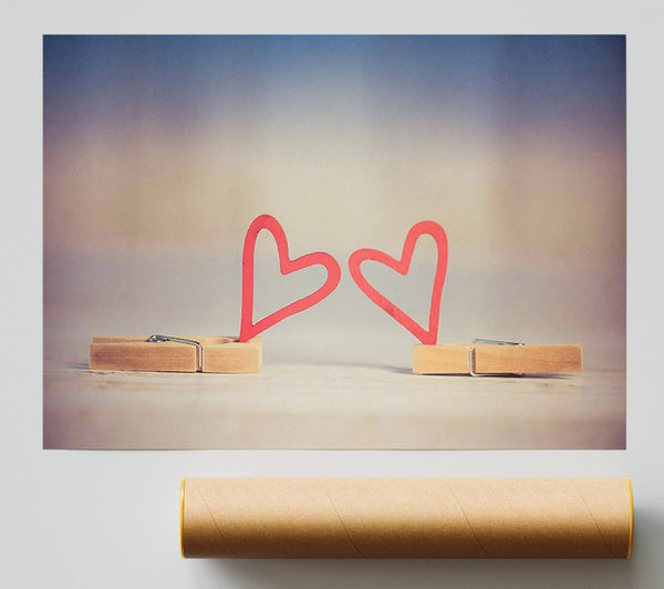 Crimson Heart Connection Print