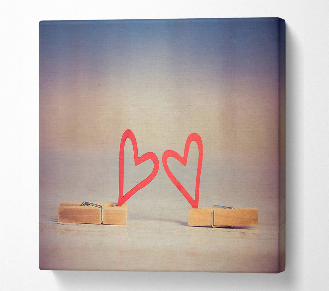  A Canvas Print of Crimson Heart Connection Canvas Art