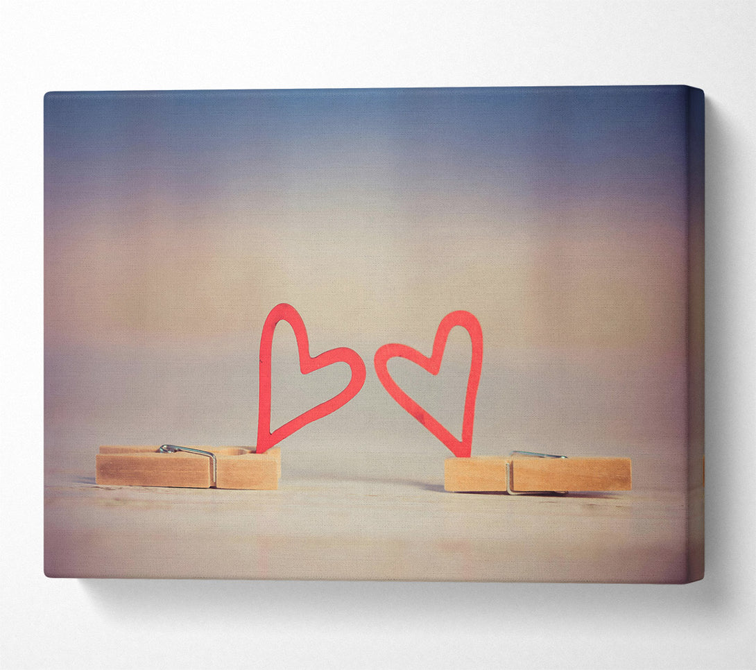  A Canvas Print of Crimson Heart Connection Canvas Art