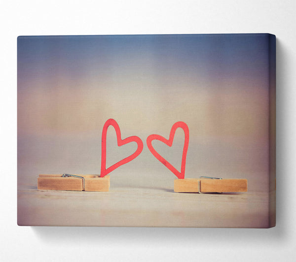  A Canvas Print of Crimson Heart Connection Canvas Art
