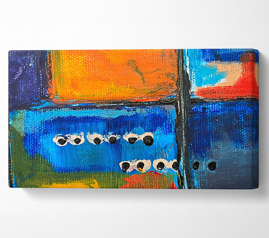  A Canvas Print of Azure Abstract Eyes Canvas Art