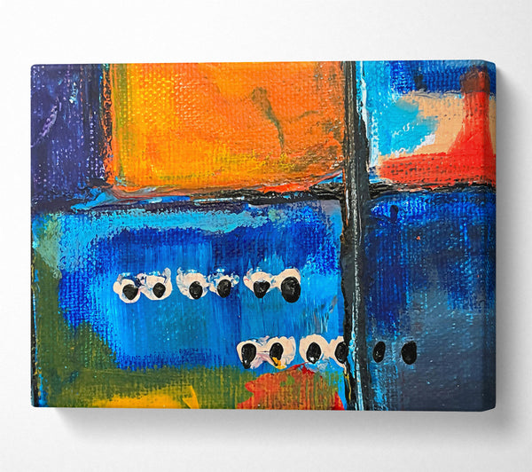  A Canvas Print of Azure Abstract Eyes Canvas Art