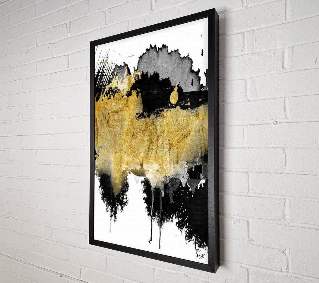  A Canvas Print of Gold Brushed Wash Canvas Wall Art