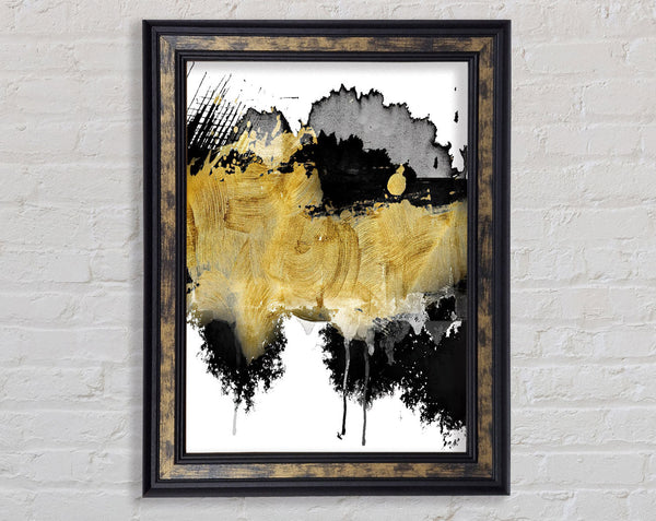 Gold Brushed Wash Framed Print