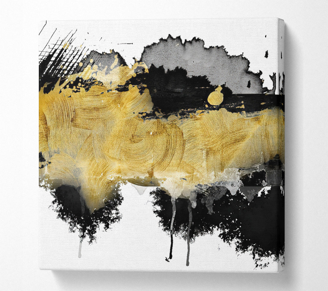  A Canvas Print of Gold Brushed Wash Canvas Wall Art