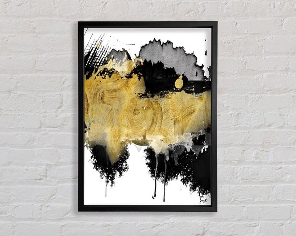 Gold Brushed Wash Framed Print