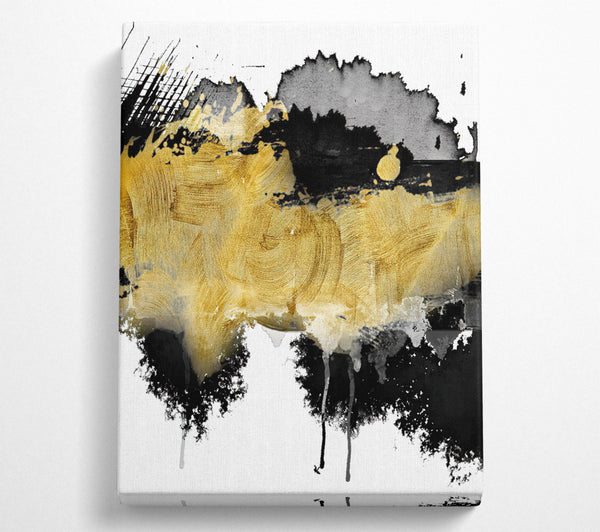  A Canvas Print of Gold Brushed Wash Canvas Wall Art