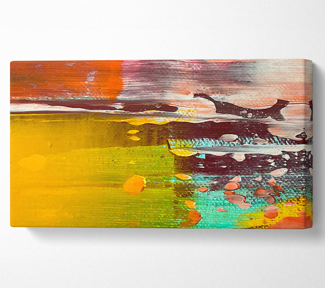  A Canvas Print of Golden Abstract Dreamscape Canvas Wall Art