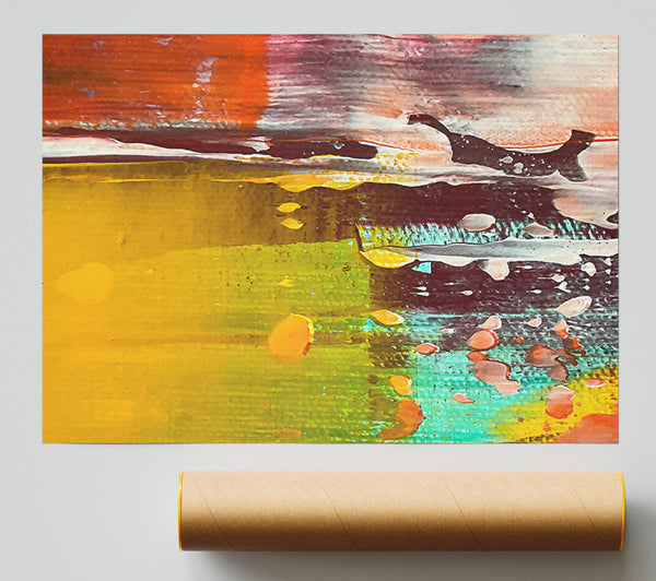 Golden Abstract Dreamscape Poster