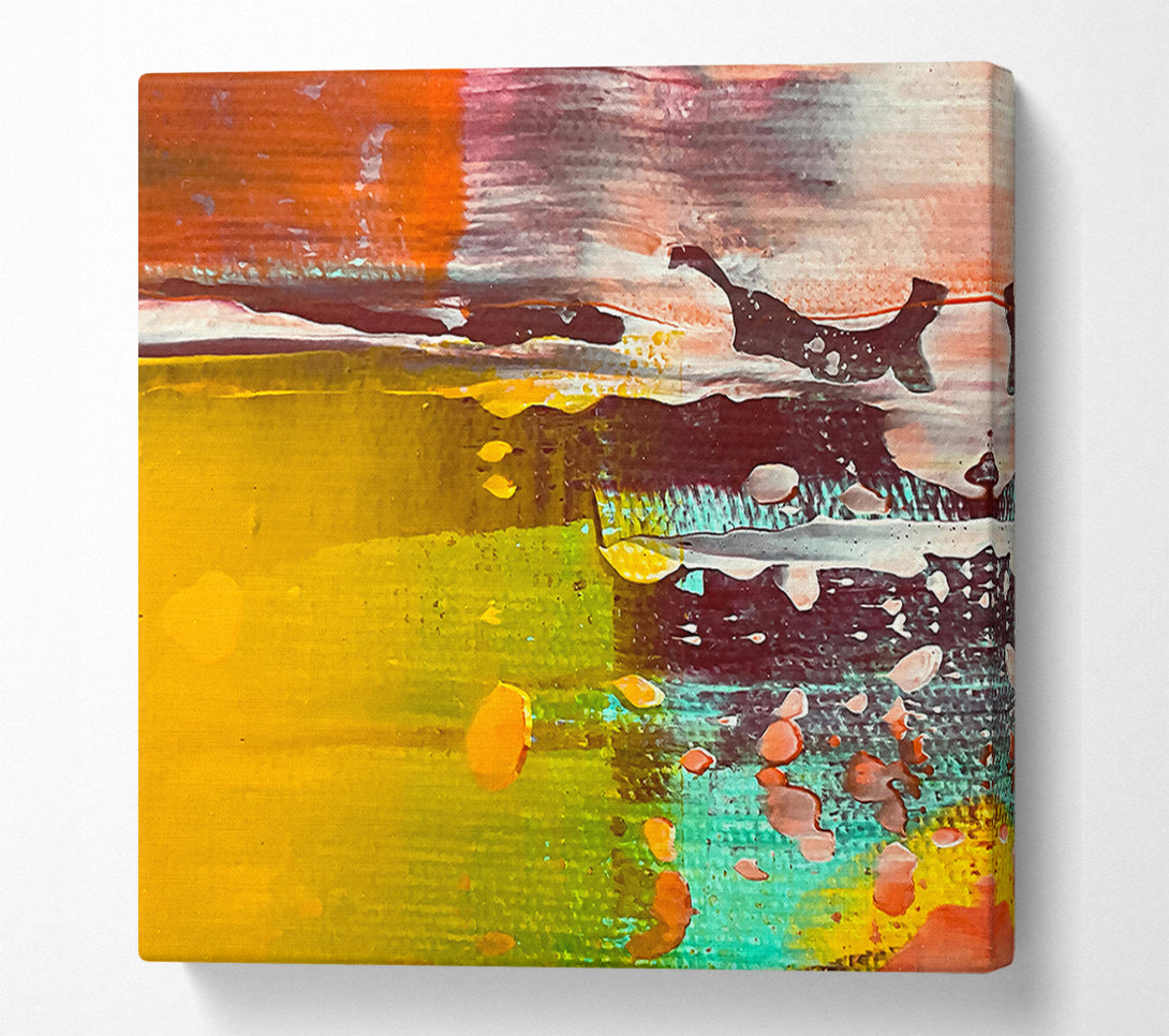  A Canvas Print of Golden Abstract Dreamscape Canvas Wall Art