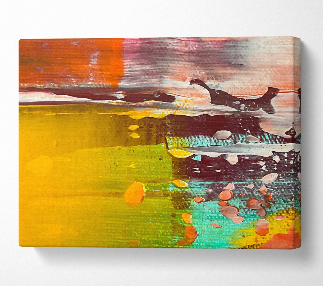  A Canvas Print of Golden Abstract Dreamscape Canvas Wall Art