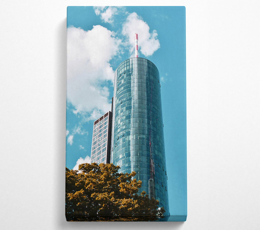  A Canvas Print of Blue Glass Tower Canvas Art