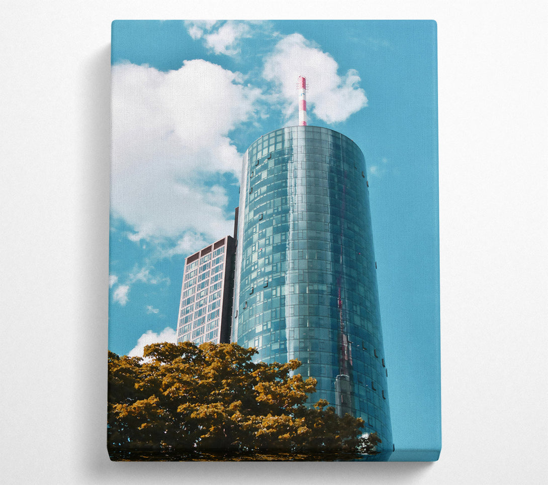  A Canvas Print of Blue Glass Tower Canvas Art