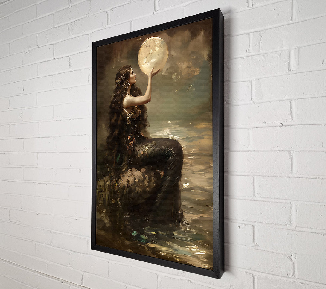  A Canvas Print of Golden Moon'S Embrace Canvas Print