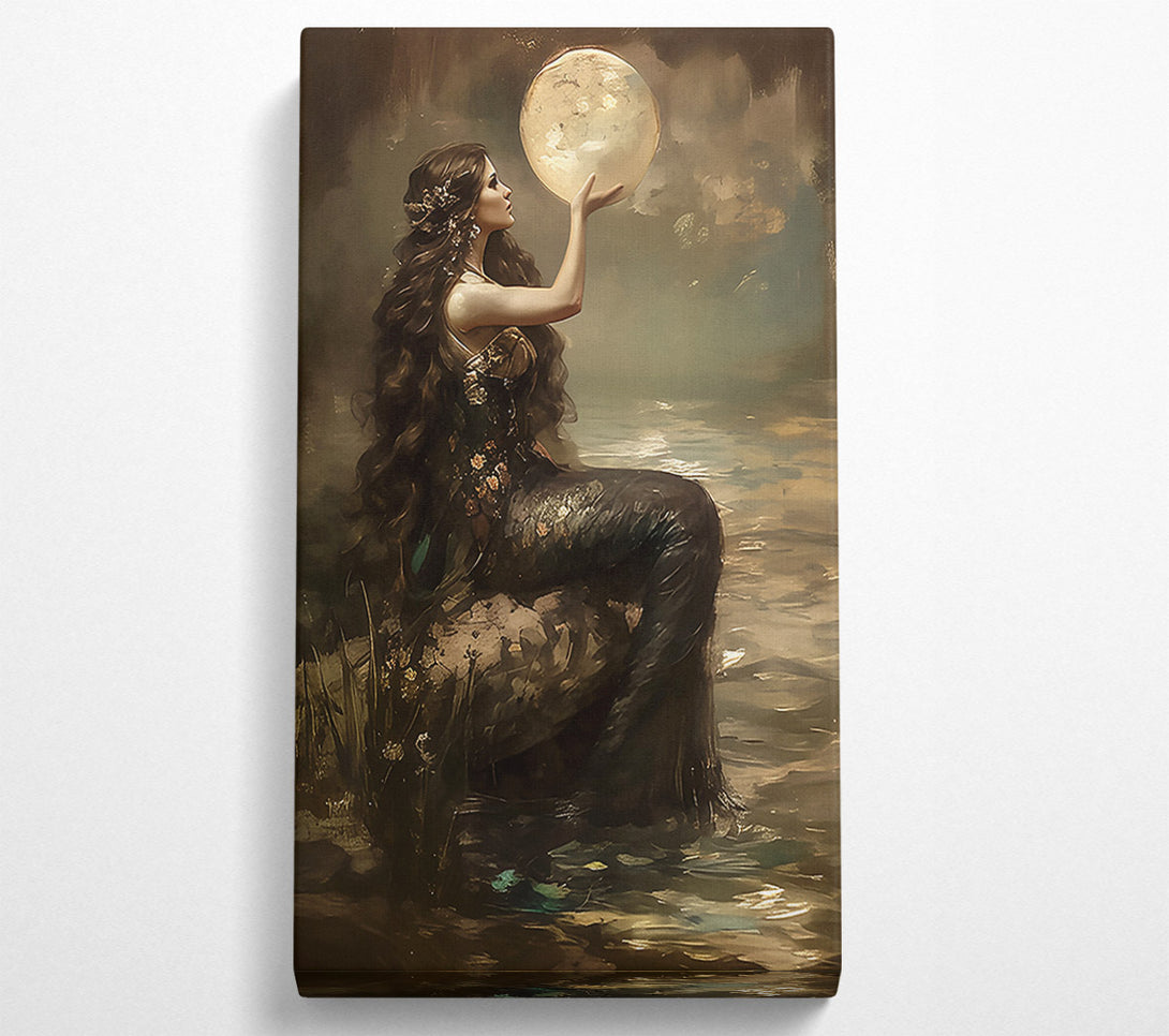  A Canvas Print of Golden Moon'S Embrace Canvas Print