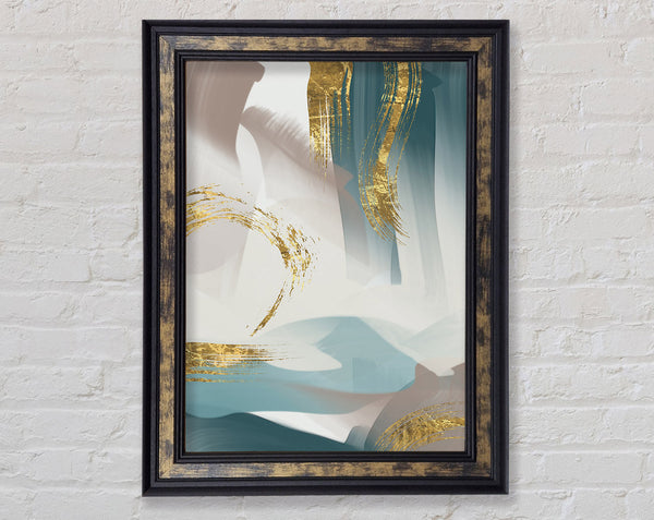 Gold Brushed Framed Print