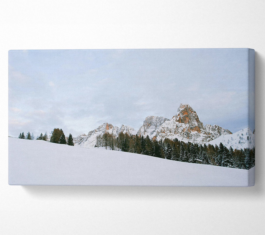  A Canvas Print of White Peaks And Brown Rocks Canvas Art