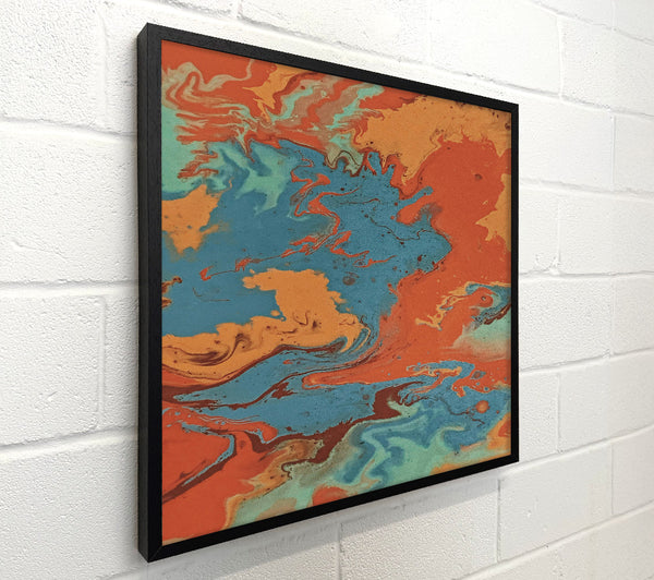 Teal And Rust Swirls