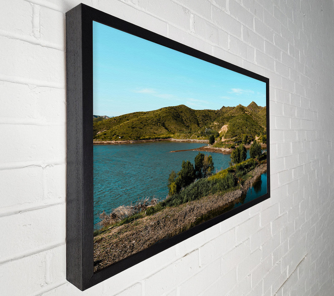  A Canvas Print of Azure Mountain Lake Canvas Art