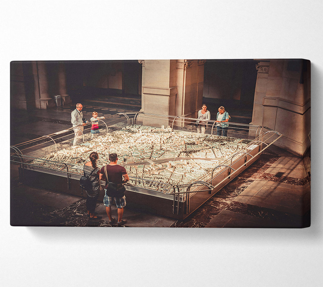  A Canvas Print of The Beige Cityscape Canvas Print