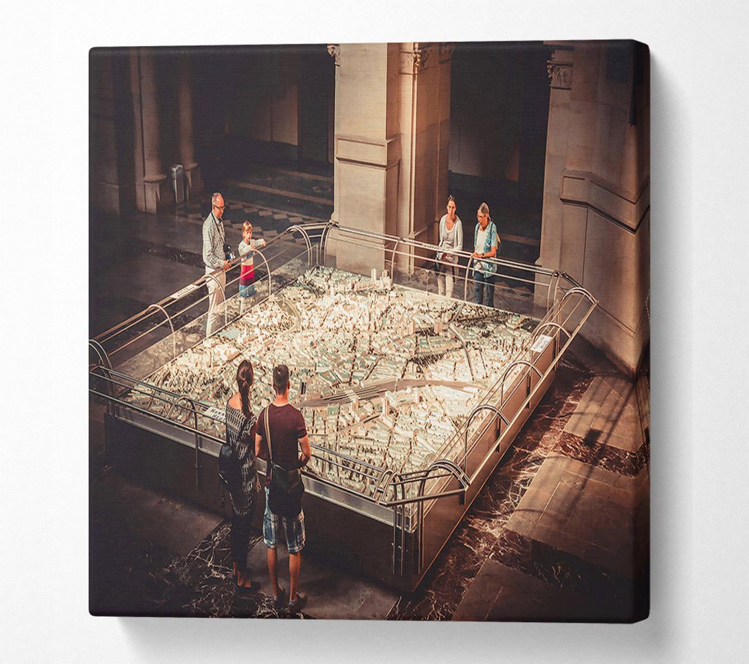  A Canvas Print of The Beige Cityscape Canvas Print