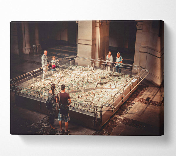  A Canvas Print of The Beige Cityscape Canvas Print