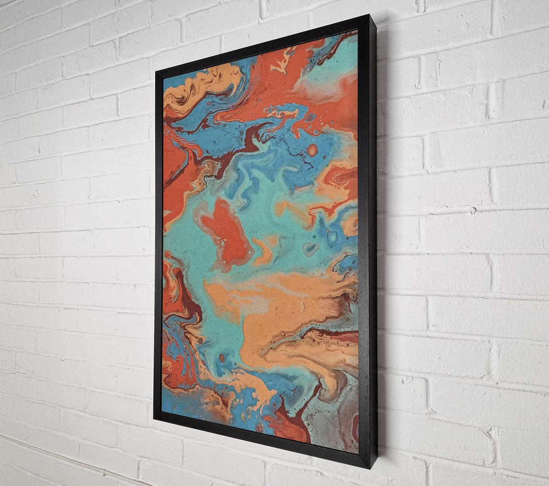  A Canvas Print of Teal Swirls And Hues Canvas Art