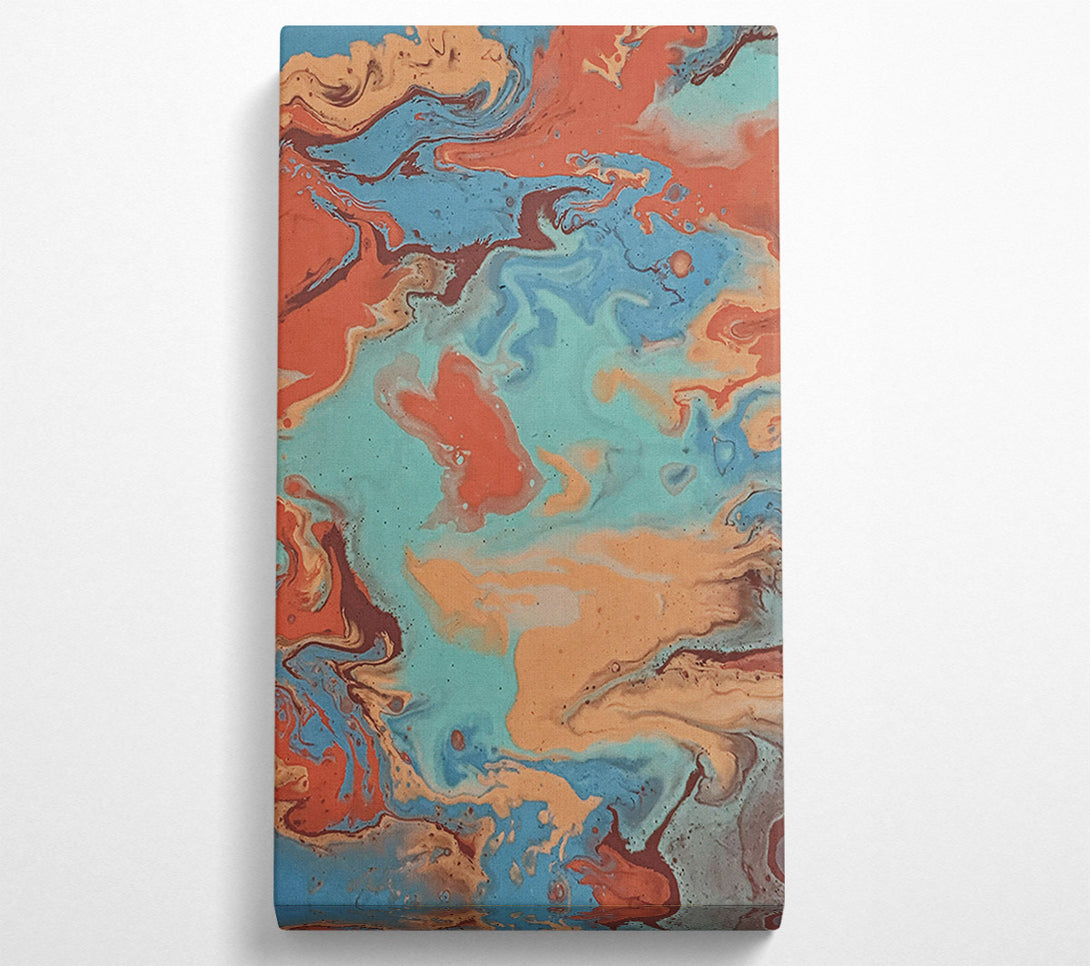 A Canvas Print of Teal Swirls And Hues Canvas Art