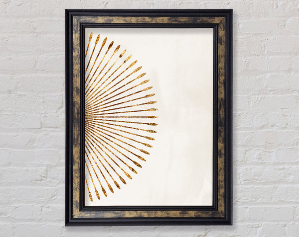 Gold Burst Framed Print