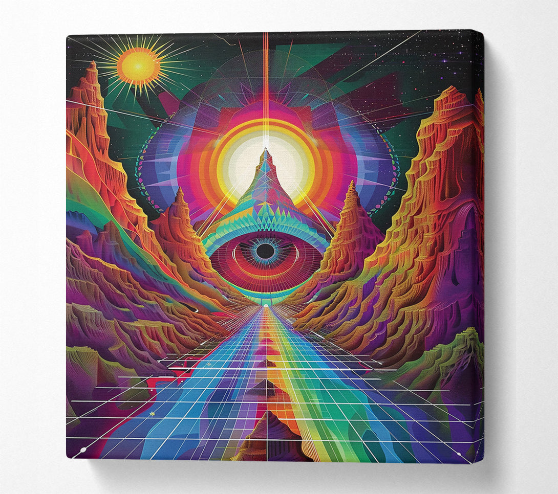  A Canvas Print of Rainbow Eye Path Canvas Art